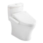 Toto® MW6463074CUMFG#01 Center Universal Height 1-Piece Toilet With CEFIONTECT™ Ceramic Glaze, T40 Washlet®+ Aquia® IV 1G®, Elongated Bowl, 16-1/8 in H Rim, 12 in Rough-In, 0.8/1 gpf, Cotton White, Import
