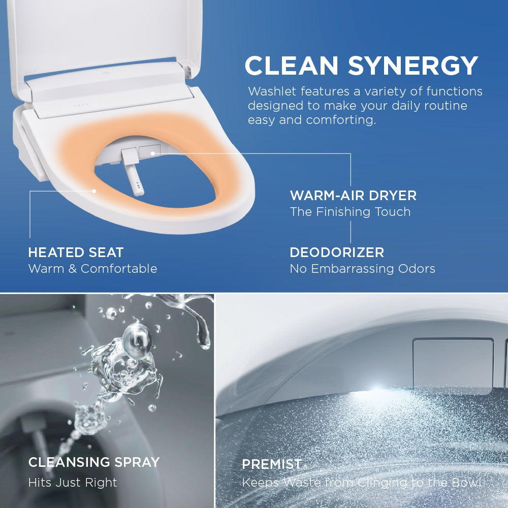 Aurora - Universal Height 1-Piece Toilet - 17-3/16" H Rim