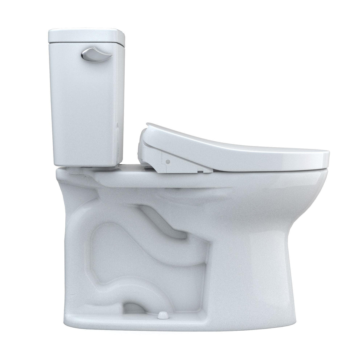 Toto® MW7763056CSFGA#01 Universal Height Transitional 2-Piece Toilet With Auto Flush and SW3056AT40#01 Bidet Seat, Drake® WASHLET®+, Elongated Bowl, 16-1/8 in H Rim, 12 in Rough-In, 1.6 gpf, Cotton White, Import