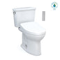 Toto® MW7863056CEFG.10#01 Universal Height Transitional 2-Piece Toilet With SW3056AT40#01/S550e Bidet Seat, Drake®, Elongated Bowl, 16-1/8 in H Rim, 10 in Rough-In, 1.28 gpf, Cotton White, Import