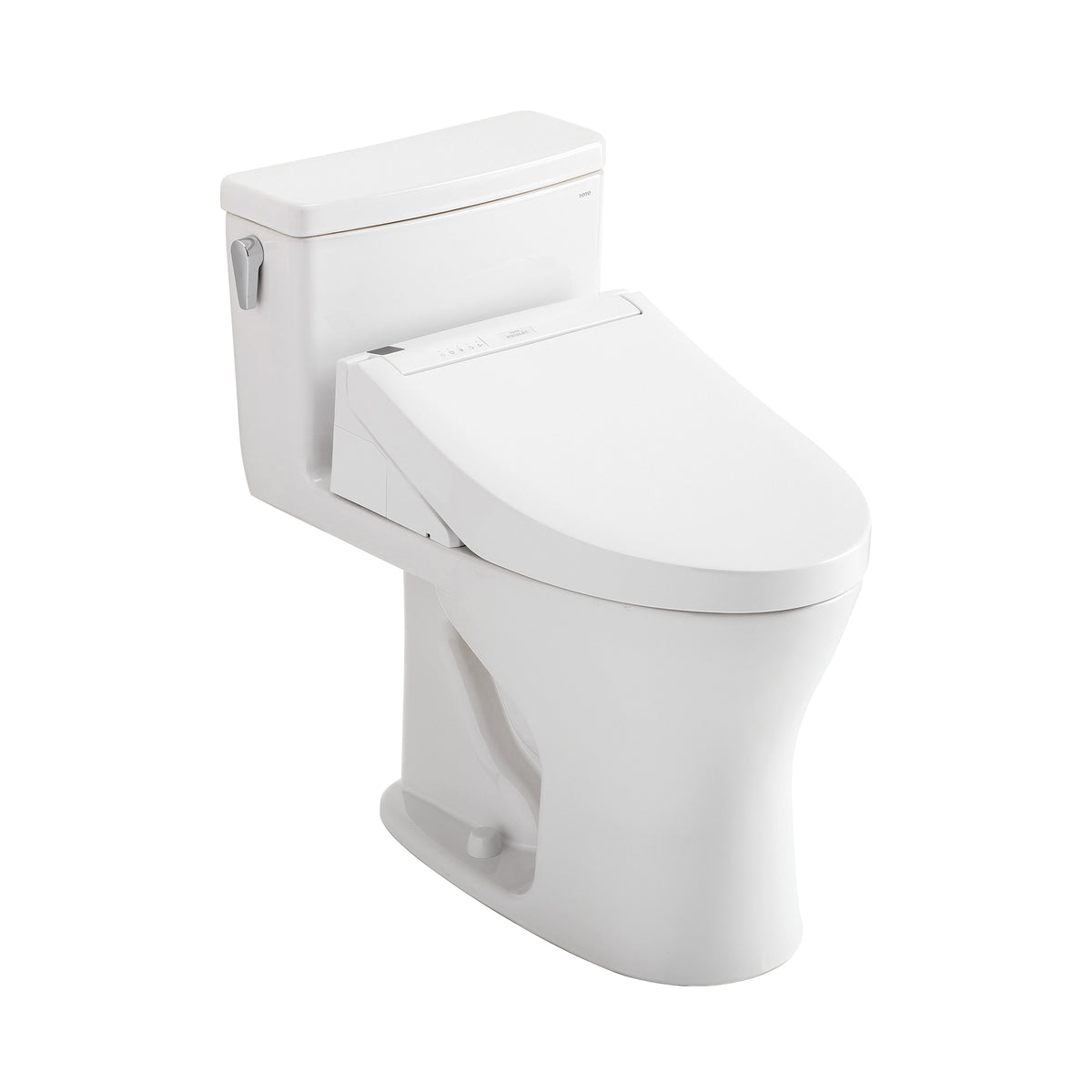 Toto® MW8563084CUMG#01 1-Piece Toilet With CEFIONTECT™ Ceramic Glaze, T40 Washlet®+ UltraMax 1G®, Elongated Bowl, 14-15/16 in H Rim, 12 in Rough-In, 0.8/1 gpf, Cotton White, Import