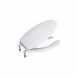 Toto® SC134#01 Commercial Toilet Seat, Elongated Bowl, Open Front, Polypropylene, Cotton