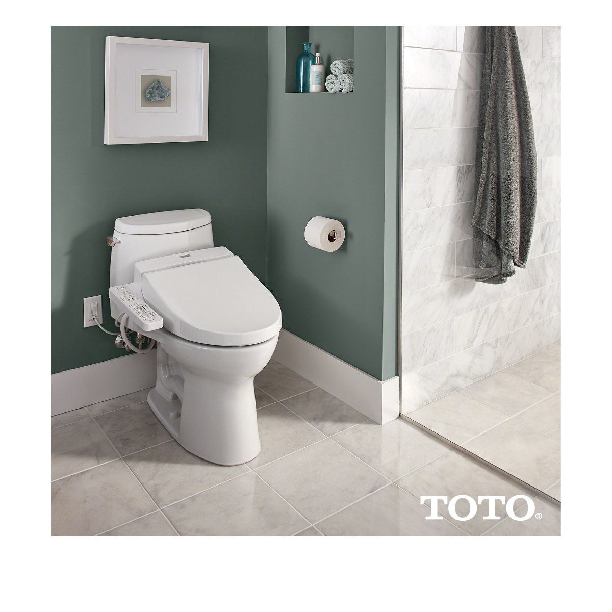 Washlet C100 - Electronic Bidet Toilet Seat - Round