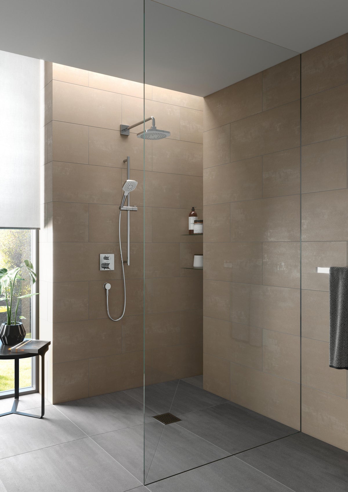 Square Shower Trim - Thermostatic