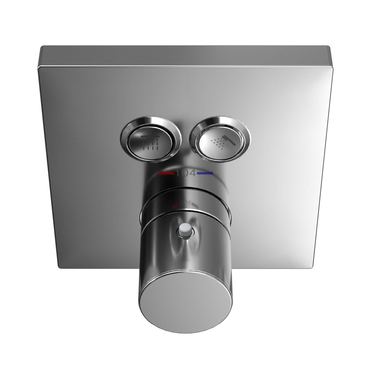 2-Function Square Shower Trim - Wall Mount - Solid