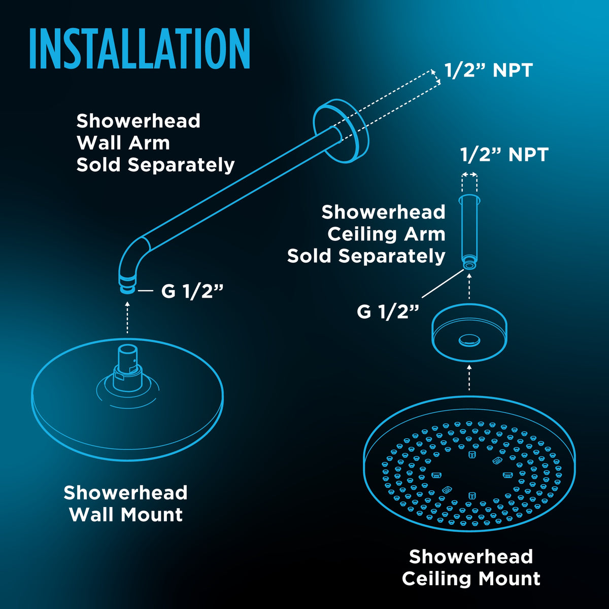 G Series - Multi-Function Showerhead - 1.75 GPM Max Flow