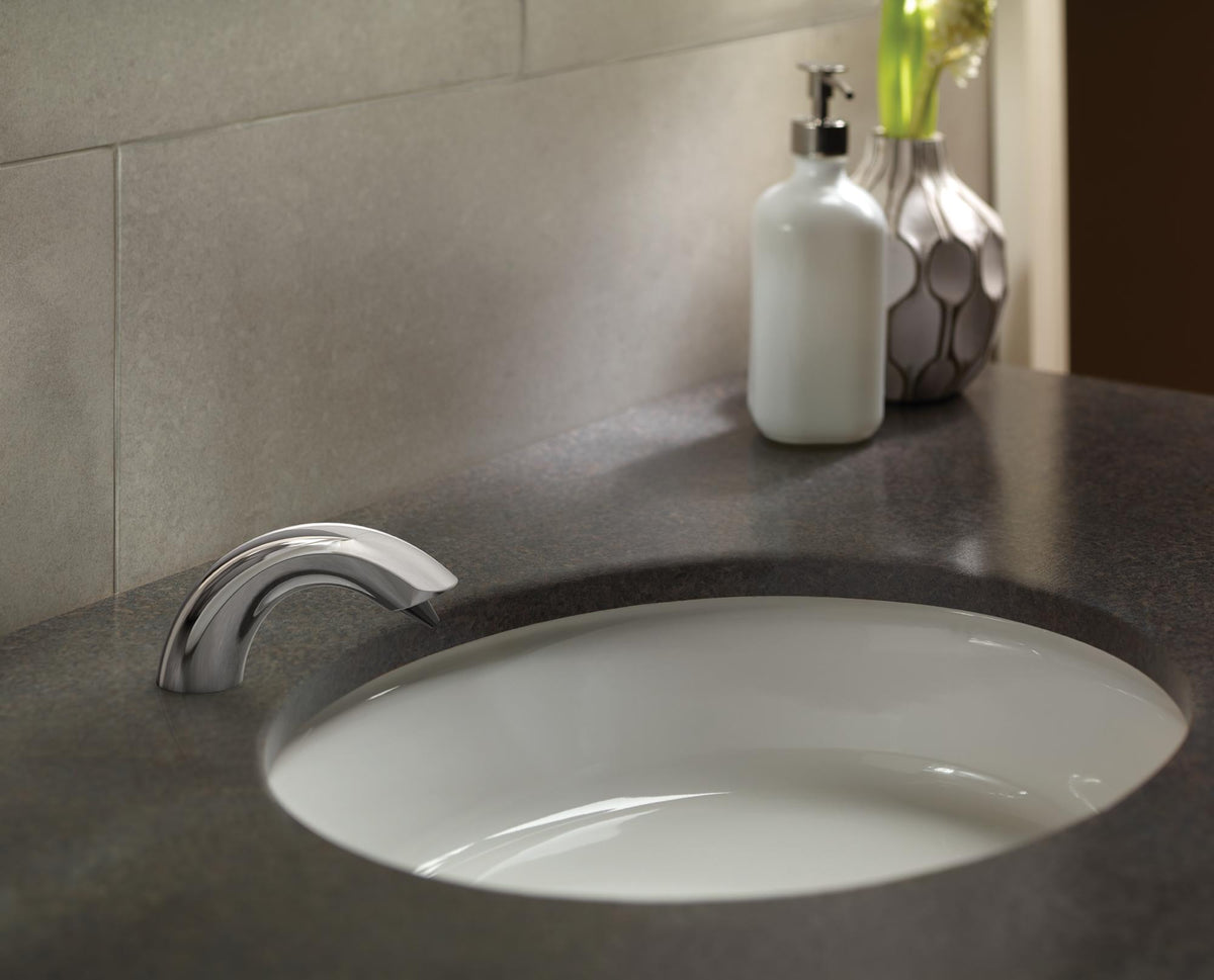 Toto® TES205AA#CP Touchless Auto Sensor Soap Dispenser Controller, Polished Chrome, 0.8 gal Capacity, 5-5/8 in OAL, Deck Mount, Plastic/Brass, Import, Commercial