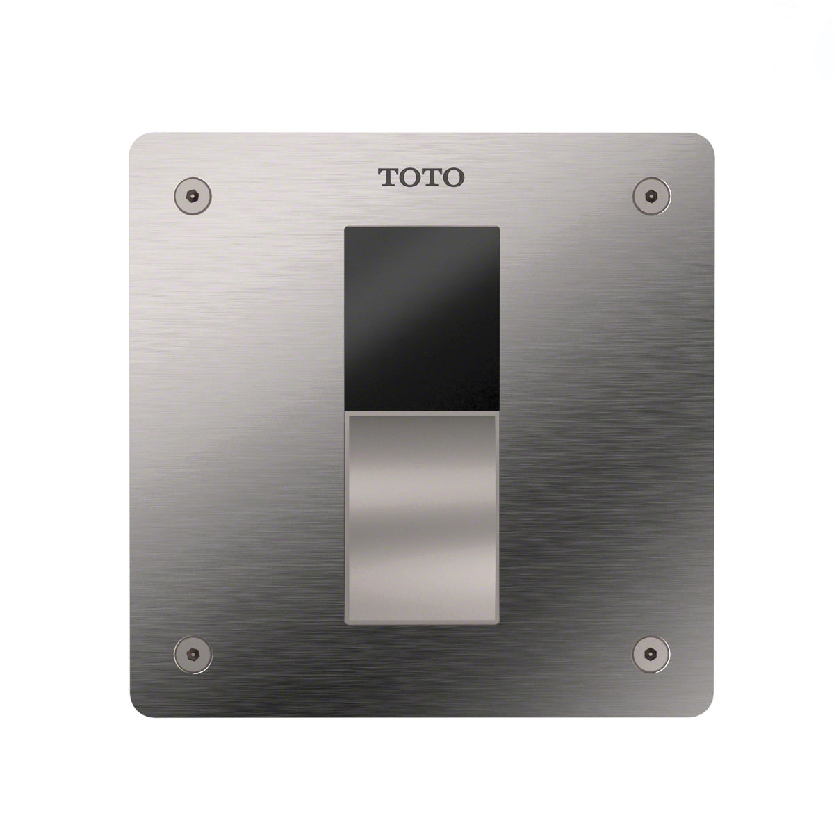Toto® TET3UA33#SS Ultra High-Efficiency Toilet Flush Valve With 4 x 4 in Cover Plate, EcoPower®, 1.0 gpf Flush Rate, 1 in NPT Inlet, 1-1/2 in Spud, 35 to 125 psi Pressure, Stainless Steel, Import