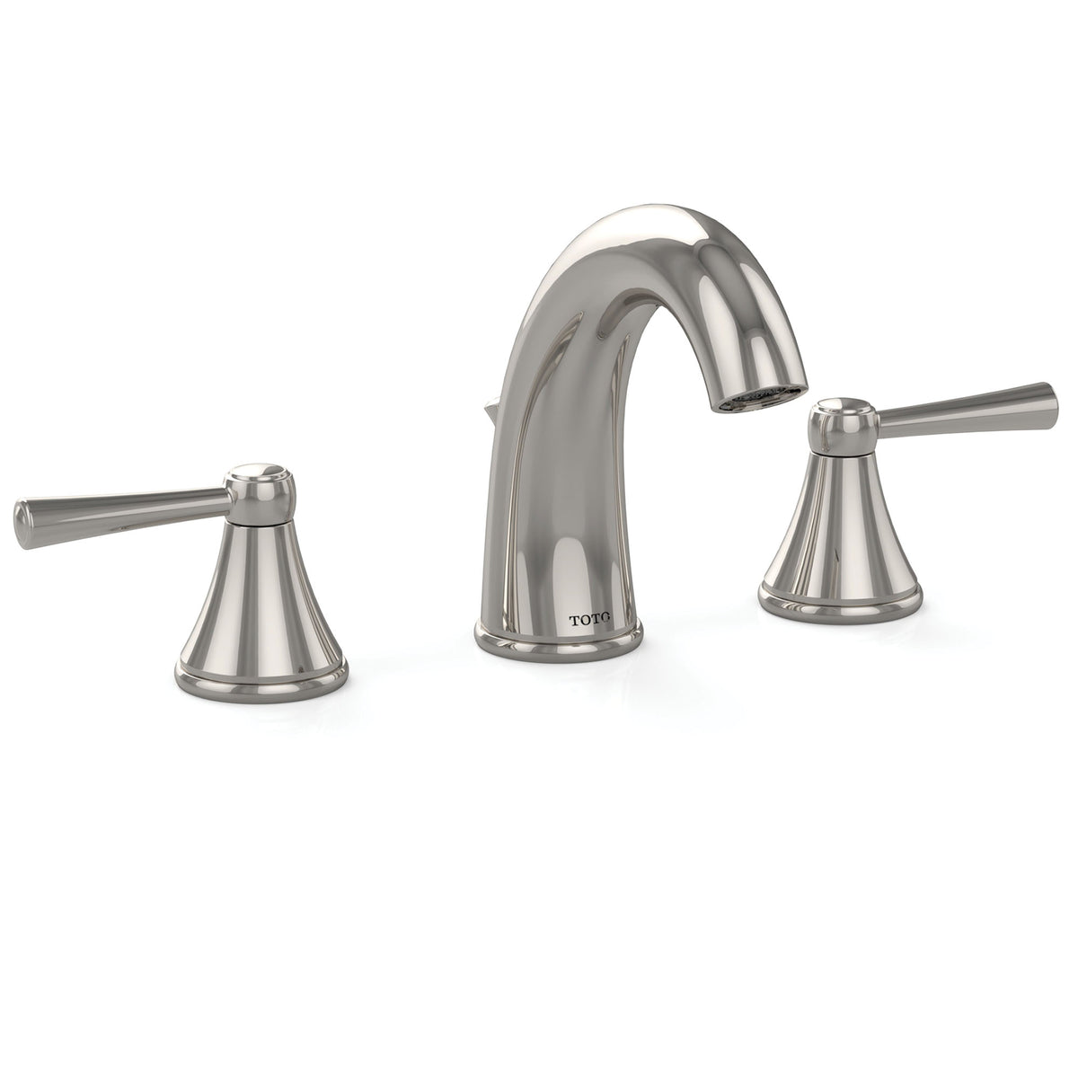 Toto® Widespread Lavatory Faucet, Silas®, Residential, 1.2 gpm Flow Rate, 4-1/4 in H Spout, 6 to 12 in Center, 2 Handles, Pop-Up Drain