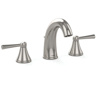 Toto® Widespread Lavatory Faucet, Silas®, Residential, 1.2 gpm Flow Rate, 4-1/4 in H Spout, 6 to 12 in Center, 2 Handles, Pop-Up Drain
