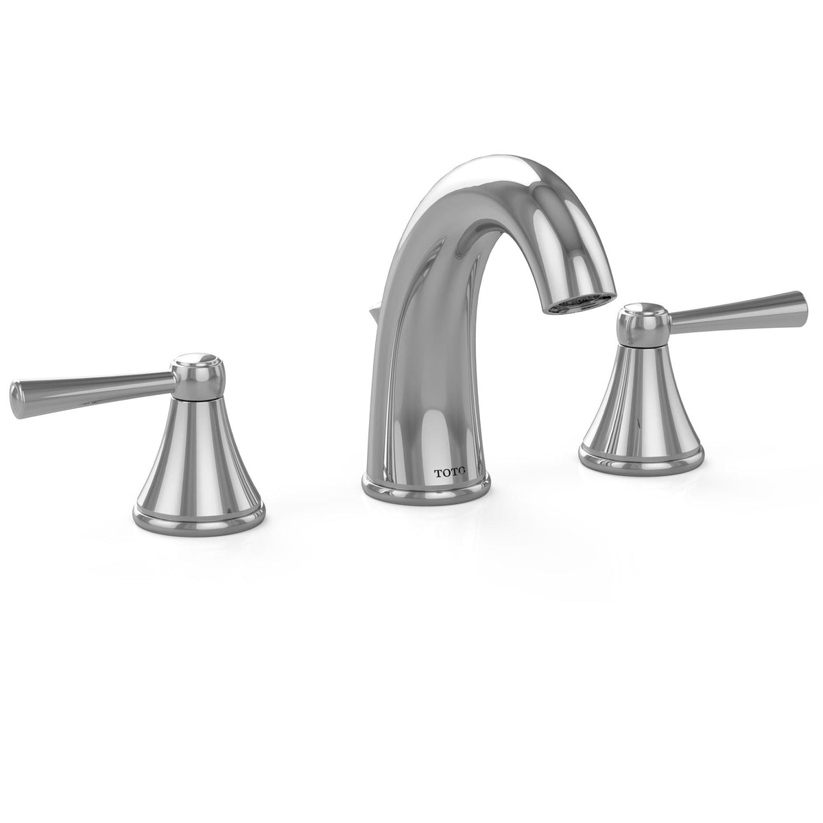 Toto® Widespread Lavatory Faucet, Silas®, Residential, 1.2 gpm Flow Rate, 4-1/4 in H Spout, 6 to 12 in Center, 2 Handles, Pop-Up Drain