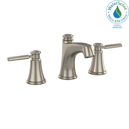 Toto® Widespread Lavatory Faucet, Keane™, Residential, 1.2 gpm Flow Rate, 4 in H Spout, 6 to 12 in Center, 2 Handles, Pop-Up Drain