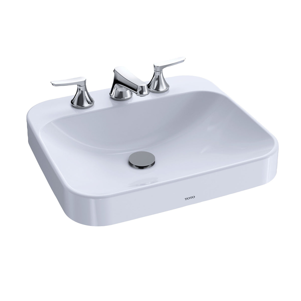 Toto® Widespread Lavatory Faucet, Wyeth™, Residential, 1.5 gpm Flow Rate, 2-7/16 in H Spout, 6 to 12 in Center, 2 Handles, Pop-Up Drain