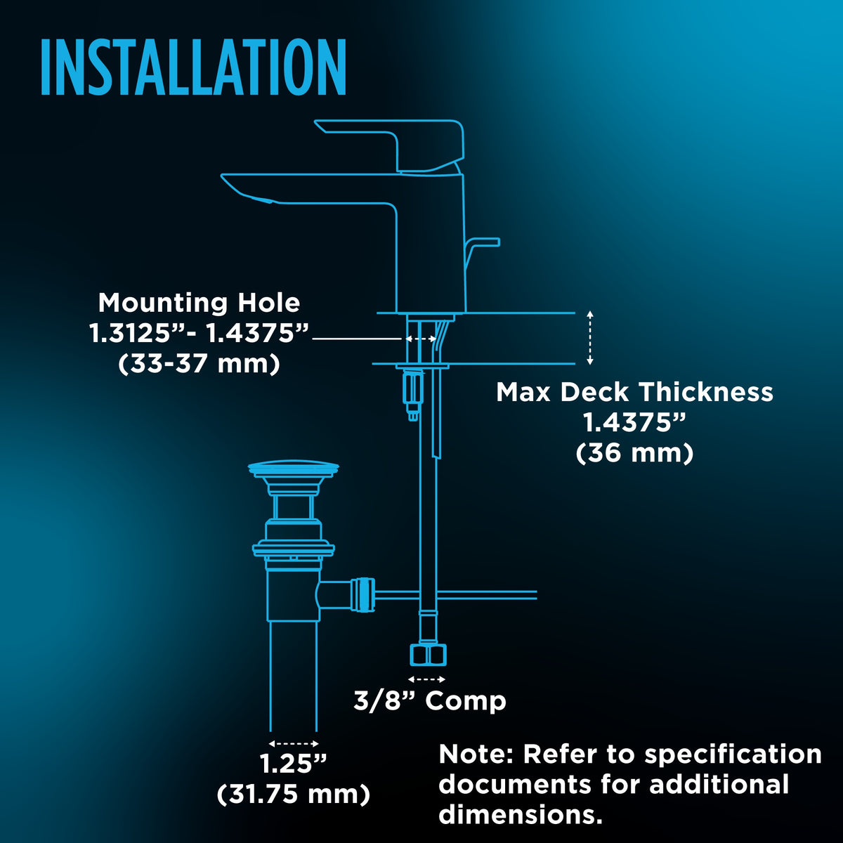 lb Series - Vessel Bathroom Sink Faucet - Deck Mount