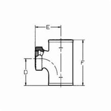 4 x 4 x 1-1/2" Tapped Sanitary Tee - Cast Iron - No-Hub