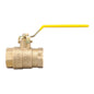 WATTS® 0555121 LFFBV-4 2-Piece Ball Valve, 3/4 in Nominal, NPT End Style, Forged Copper Silicon Alloy Body, Full Port, PTFE/FKM Softgoods, Import