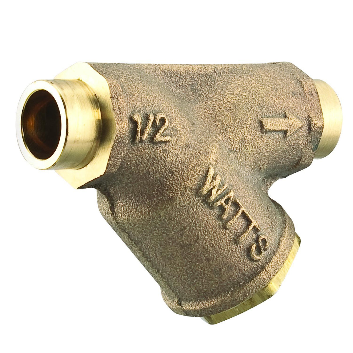 WATTS® 0123132 LFS777 Wye Strainer, 1/2 in Nominal, 3-3/8 in OAL, Solder Connection, EPDM Softgoods, Import