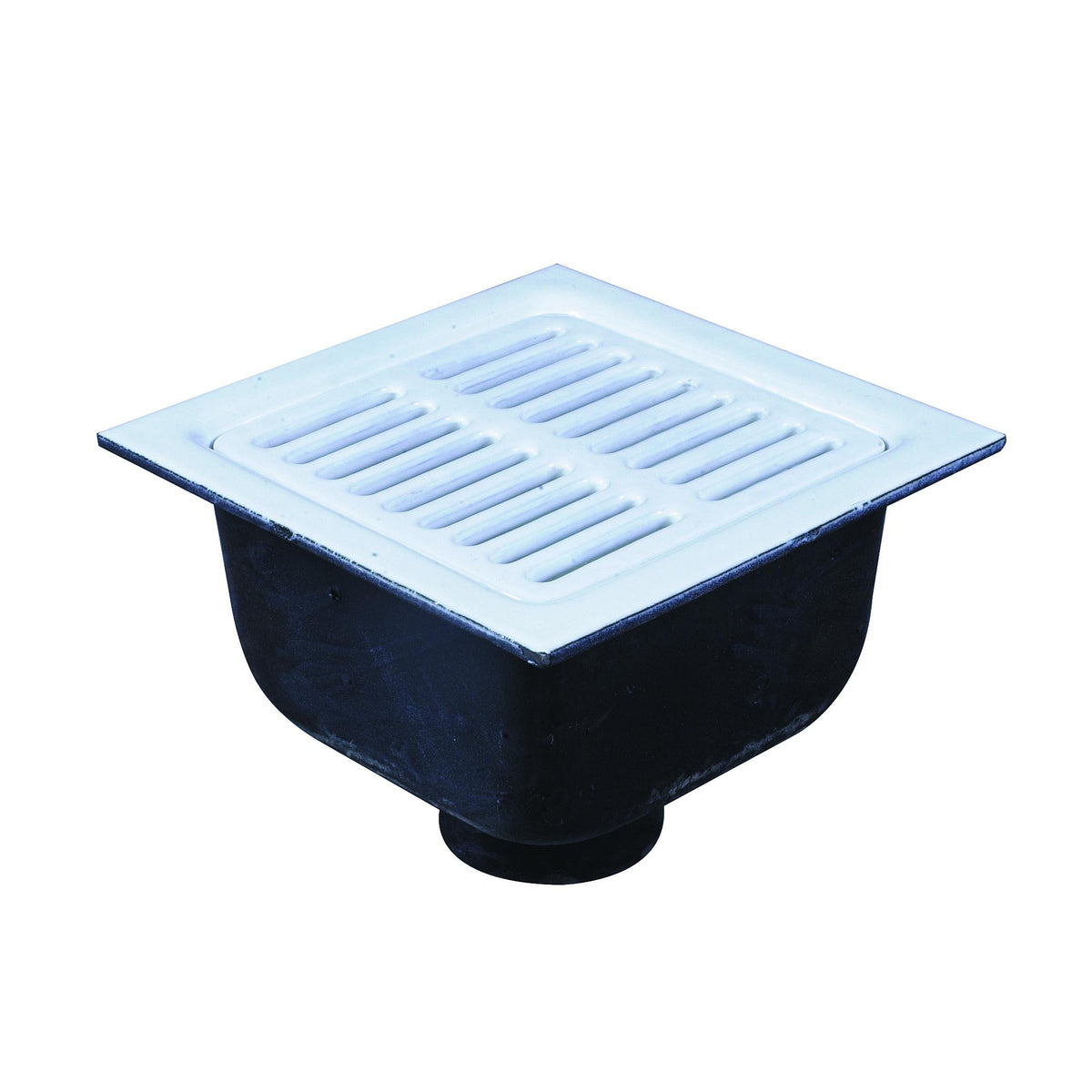 WATTS® 8185102 FS-730 Sanitary Floor Sink, 4 in Drain Opening, 12 in W x 6-1/4 in D x 8-3/8 in H, Squared Shape, Cast Iron