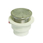 WATTS® CO12-3PVC CO12 Adjustable Non-Skid Floor Cleanout With Removable Poly Cleanout Plug, 5 in Cleanout, 3 in Outlet, PVC