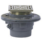 WATTS® FD-103-M5 FD-100-M Floor Drain With Nickel Bronze Square Strainer, 3 in Outlet, No-Hub Connection, 5 in Nickel Bronze Grid, Cast Iron Drain, Import
