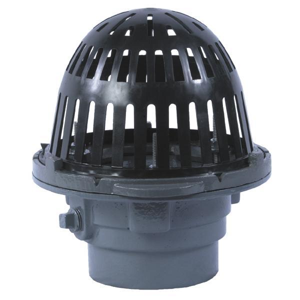 WATTS® RD-203 Small Area Roof Drain, 3 in Outlet, No-Hub Connection, Cast Iron Drain, Import