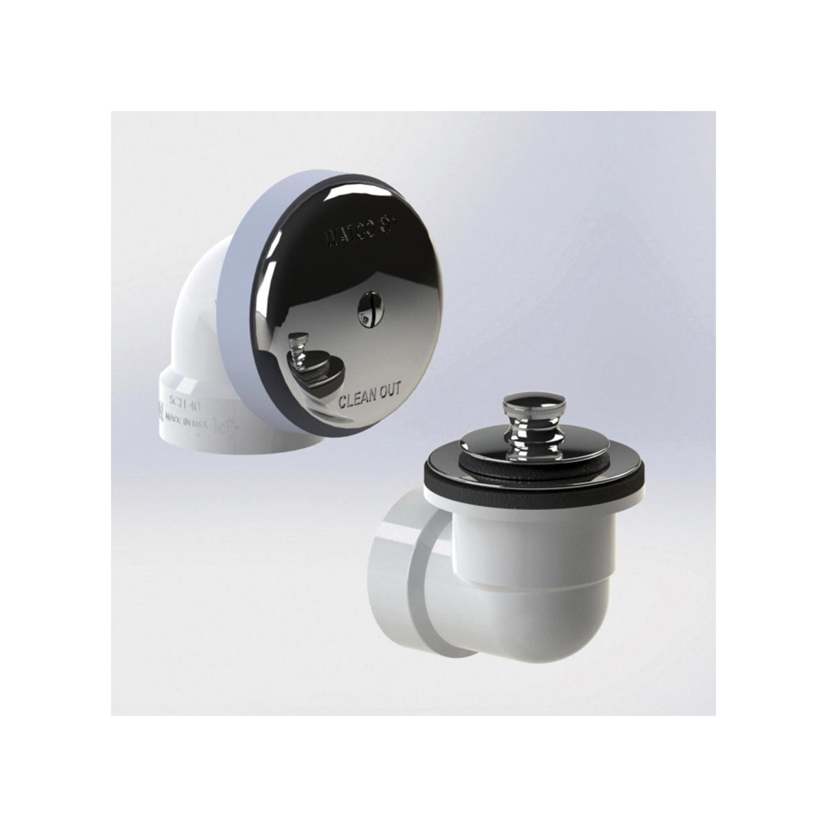 PVC Psh/Pull Waste & Ovrflw Chrome - 601-PP-PVC-CP