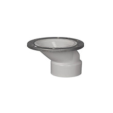 Water-Tite 86245 Offset Closet Flange With Adjustable Stainless Steel Ring and Knockout, 3 x 4 in Pipe, PVC, Domestic