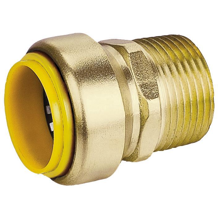 2613W - Straight Coupling - Brass - Push-On
