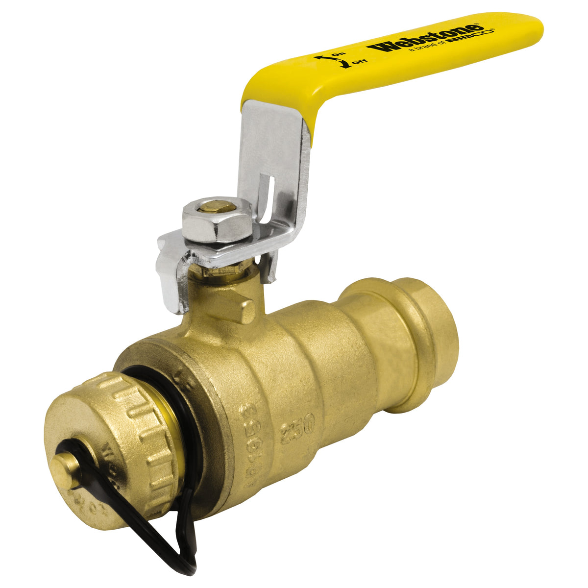 3/4" H-X031 Ball Valve - Forged Brass - FNPT x Hose