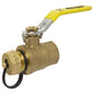 3/4" H-X031 Ball Valve - Forged Brass - FNPT x Hose