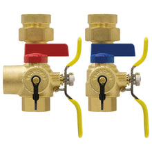 Webstone The Isolator® E-X-P E2® H-44443W 4444W Tankless Water Heater Service Valve Kit, 3/4 in FNPT Union x FNPT, For Use With Wall Hung and Combi Boiler, Brass, Import