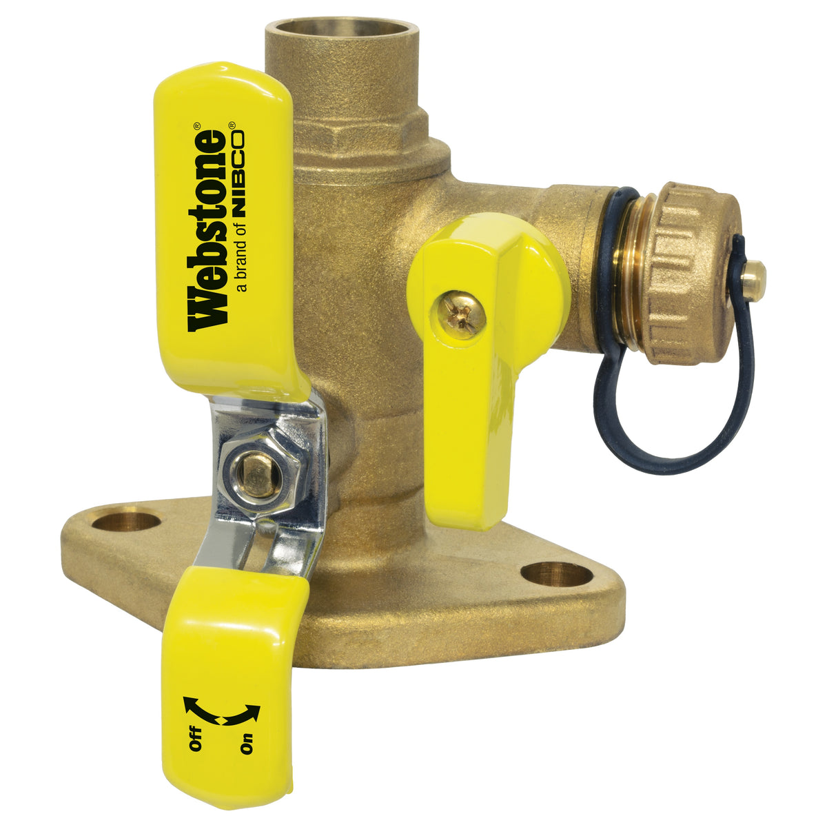 Webstone The Isolator® 40413 4041 Standard Uni-Flange Ball Valve, 3/4 in Nominal, FNPT x Flange End Style, Forged Brass Body, Full Port, EPDM/PTFE Softgoods, Import