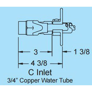 Freezeless Automatic Draining Wall Hydrant - 12" Thk Wall