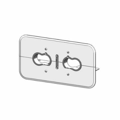 Woodford® DMP Drywall Mounting Plate, For Use With Model 22, 122, V22, V122 Hot and Cold Wall Faucet, ABS/Polycarbonate, Domestic
