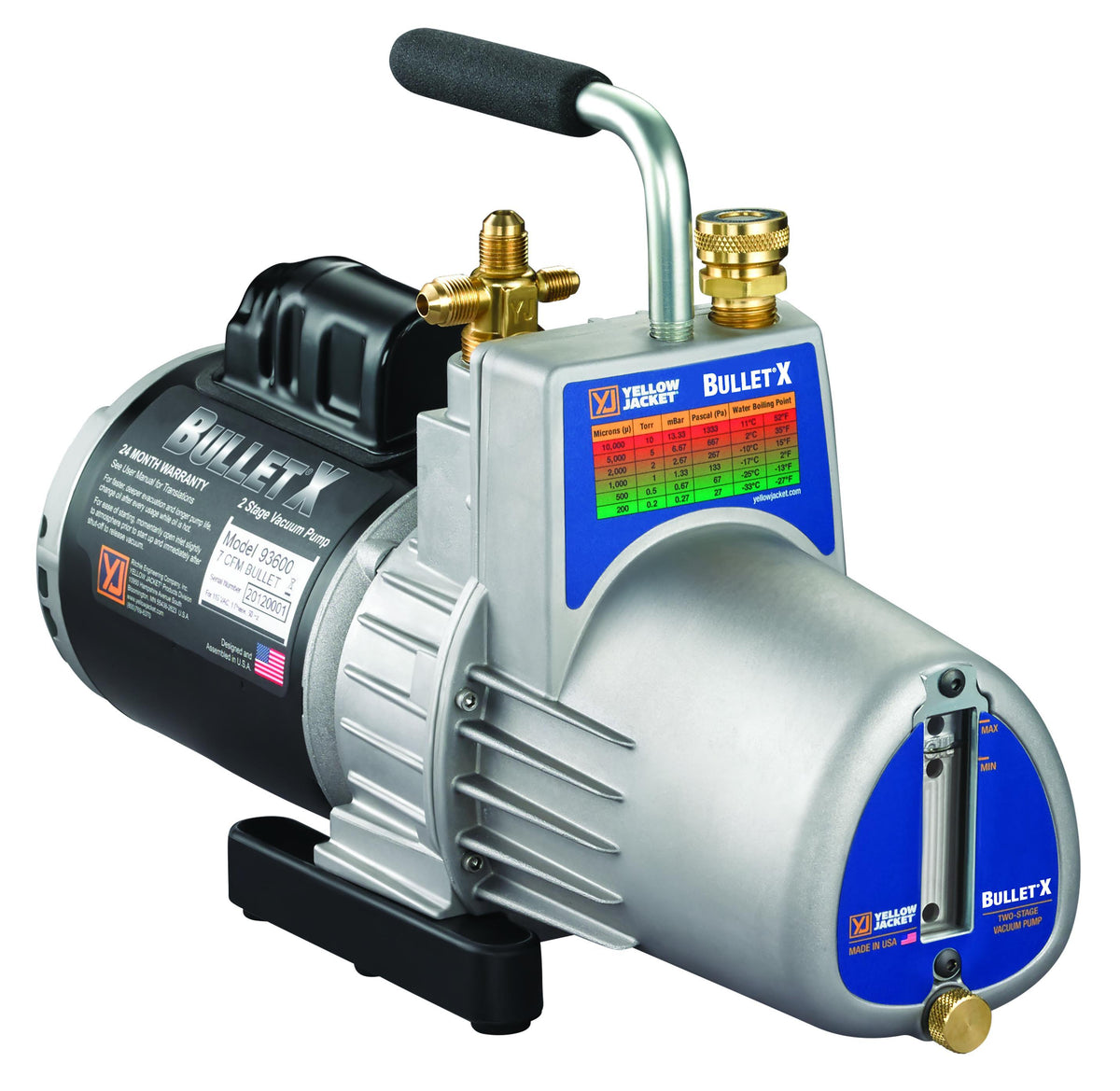 Single Phase Vacuum Pump - 7 CFM Displacement - 115 V AC