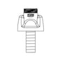 Zurn® 61276002 Base Assembly With Hole, For Use With Model Z83100/Z86700 Widespread Flex Mount Offset Faucet