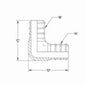 Zurn® ZURN PEX® XL QQE77GX 90 deg Hose Elbow, 1-1/2 in, PEX Barb, Brass
