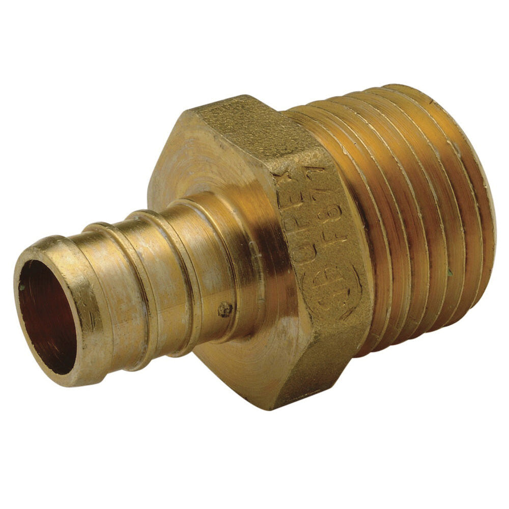 Zurn® Zurn PEX® QQMC65GX Crimp Adapter, 1-1/4 x 1 in Nominal, Barb x MNPT End Style, Brass