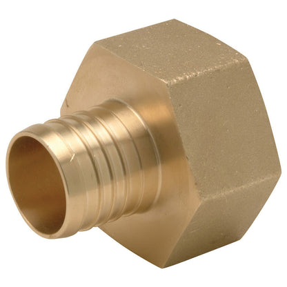 1-1/4" Non-Swivel Hose Adapter - Brass - Barb x FNPT