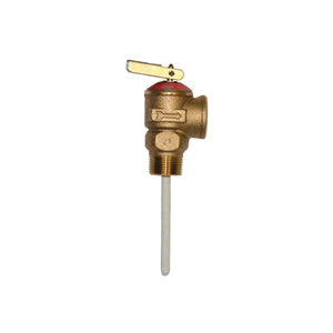 Zurn® Wilkins TP1100AE-3C-150C Temperature and Pressure Relief Valve, 3/4 in Nominal, MNPT x FNPT End Style, 150 psi Pressure, 210 deg F, 3 in L Probe, Cast Brass/Bronze Body