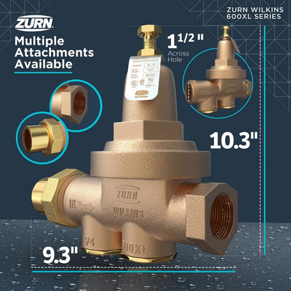 600XL - 1-1/2" Pressure Reducing Valve - Cast Bronze