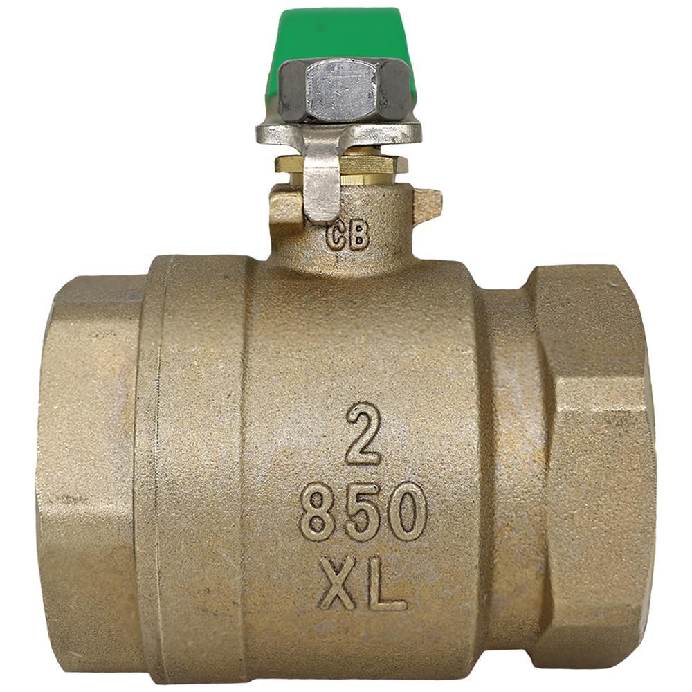2" Tapped Ball Valve with Handle - Bronze - FNPT