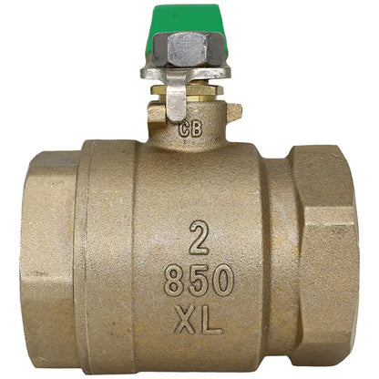1" Tapped Ball Valve with Handle - Bronze - FNPT
