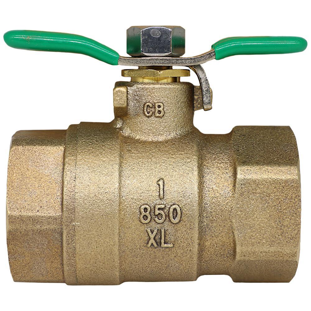 1" Tapped Ball Valve with Handle - Bronze - FNPT