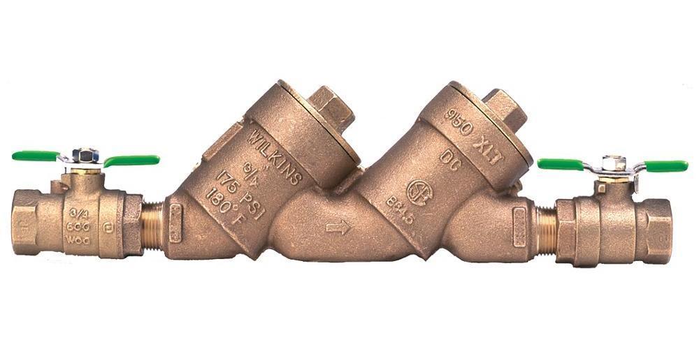 Zurn® Wilkins 34-950XLT2 Valve Assembly, 3/4 in Nominal, FNPT End Style, Bronze Body, Dual Check, Import