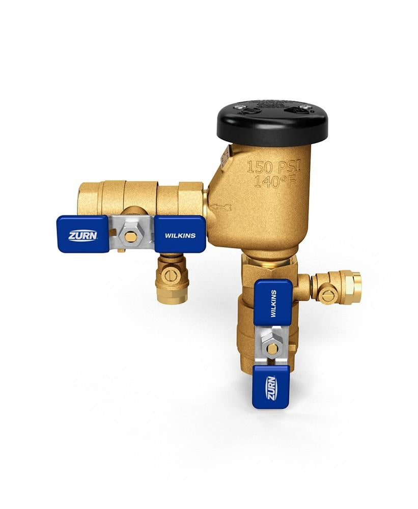 Zurn® Wilkins 34-710 710 Pressure Vacuum Breaker Assembly, 3/4 in Nominal, Bronze/Plastic/Rubber/Silicone/Stainless Steel/Delrin Body, Import