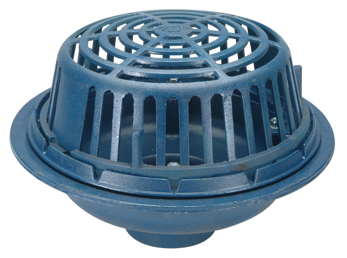 Zurn® Z100-4NH Roof Drain, 4 in Outlet, 15 in Dia x 4-11/16 in H, Cast Iron Drain