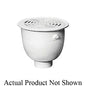 Zurn® Z1950-4NH No-Hub Sani-Flor Receptor, 4 in Drain Opening, 12 in Dia x 10-5/8 in H, Round, Floor Mount, Cast Iron, Acid Resistant Enamel Coated/White