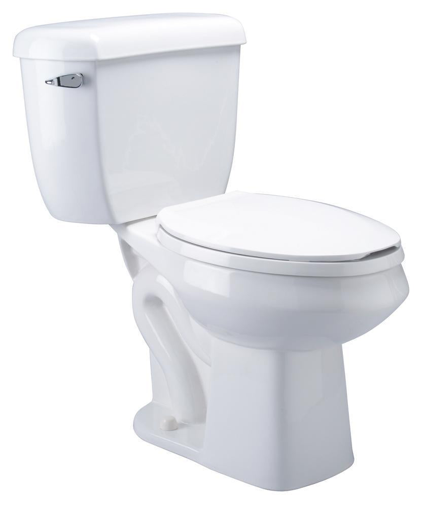 Zurn® EcoVantage® Z5570 2-Piece Toilet, Elongated Bowl, 15-3/8 in H Rim, 12 in Rough-In, 1.6 gpf