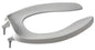 Zurn® Z5955SS-EL Heavy Duty Toilet Seat, Elongated Bowl, Open Front, Polished/Standard White, Self-Sustaining Self-Sustaining Check Hinge